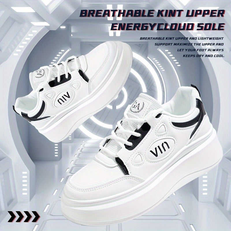 Women's Letter Graphic Lace up Skate Shoes Casual Sneakers