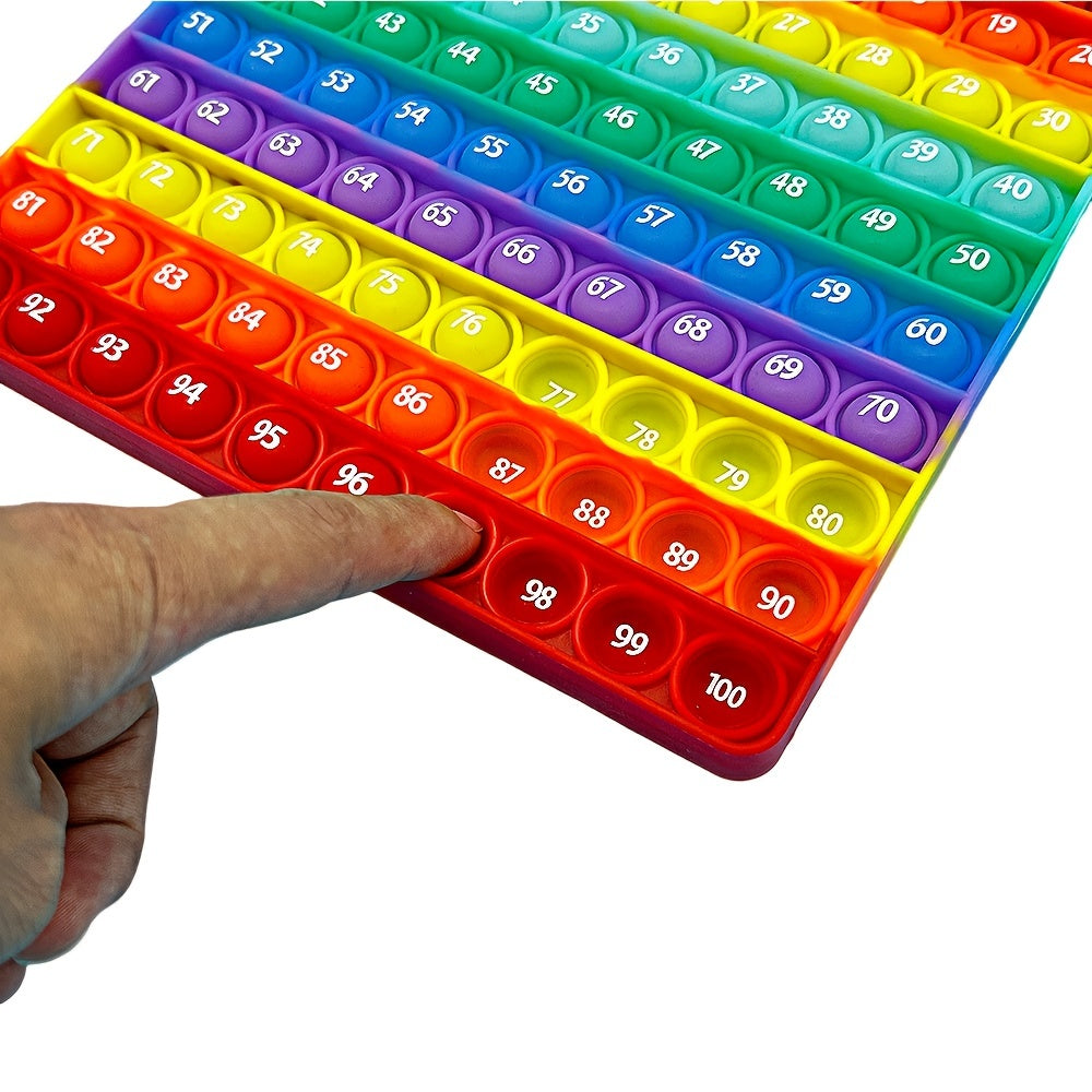 100 Numbers Counting Math Learning Toys Rainbow Push Bubble Educational Toys
