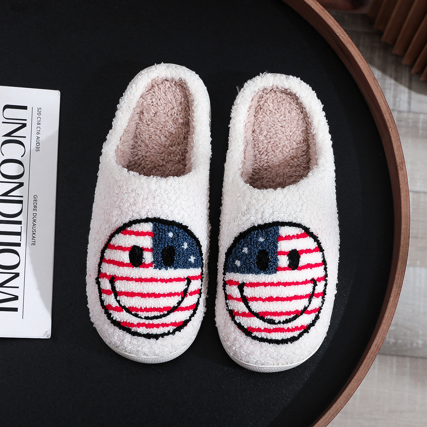 Cartoon Print Plush Slippers - Comfortable Indoor Home Slippers