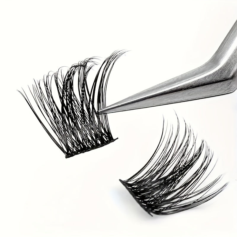 DIY Lash Clusters Kit with Remover 2-in-1 Applicator Faux Mink D Curling