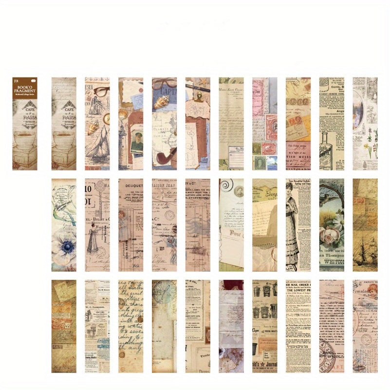 30pcs Vintage Stickers for Scrapbooking Collage & DIY Projects