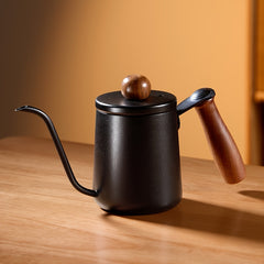 Wooden Handle Stainless Steel Coffee Pot 350-600ml