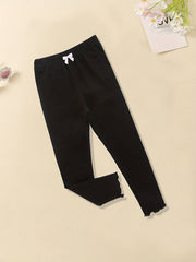Girls' Bow Knot Elastic Leggings Pants Kids Clothing