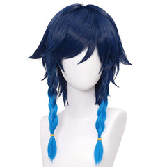 Gradient Short Braided Synthetic Hair Cosplay Wig with Wig Cap