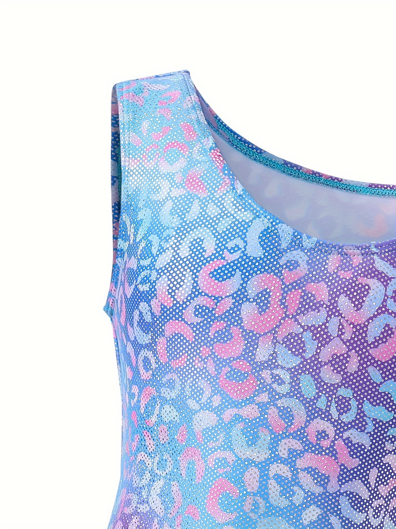 Leopard Print Gymnastics Suit Girls Dance Leotard