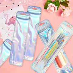 50pcs Translucent Plastic Ziplock Bags for Beauty and Acne Tools