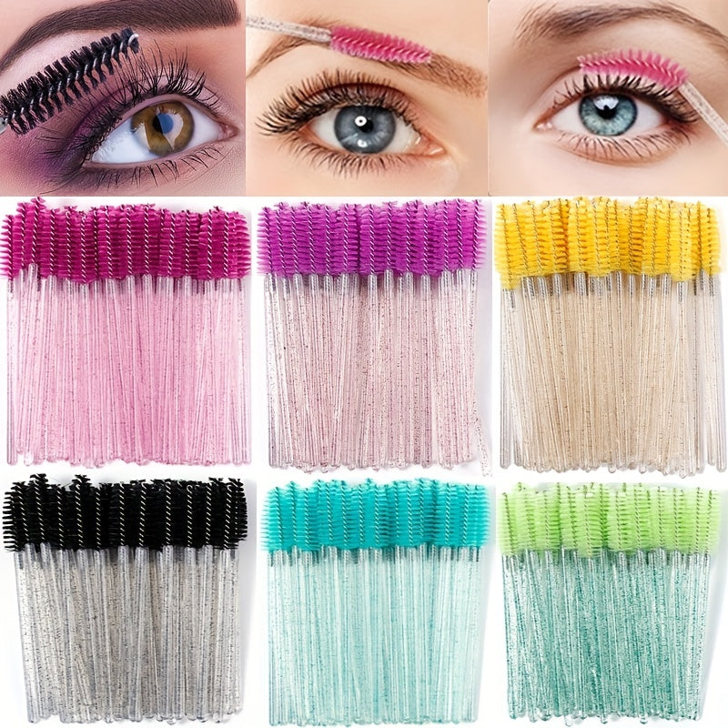 30pcs Crystal Mascara Wands Eyelash Extensions Makeup Applicators
