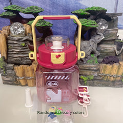 Large Capacity High Temp Resistant Water Bottle With Straw Leak proof Cup