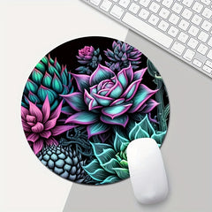 Succulent Plants Mouse Pad Non Slip Rubber Laptop Office Decor