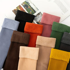 10 Pairs Fuzzy Socks Comfy Warm Mid Tube Stockings Women's Hosiery