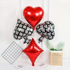 Poker Card Cube Aluminum Film Balloon for Birthday Party Decoration