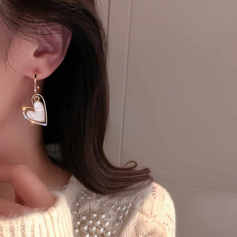 2pcs Girls Heart Asymmetrical Earrings Kids Accessories