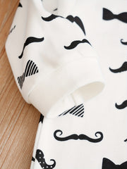 Baby Boy Spring Gentleman Rompers with Bow Tie