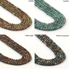 Faceted Stone Beads 2mm for DIY Jewelry Making 15'' 170pcs