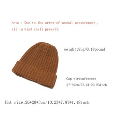 Hand Knit Wool Hat Mens Size XL Watch Cap Beanie