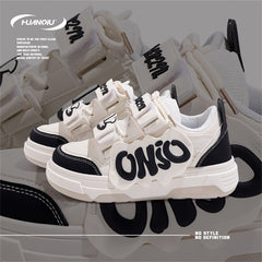 HUANQIU Women's Thick Sole Platform Casual Skate Shoes