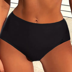 High Waist High Cut Bikini Bottom Beachwear