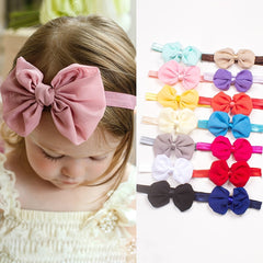 Chiffon Bow Headband Hair Accessories for Baby Girls