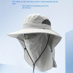 Breathable Sun Hat with Waterproof Wide Brim for Fishing