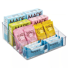 Plastic Kitchen Food Packet Pouch Organizer Caddy Transparent