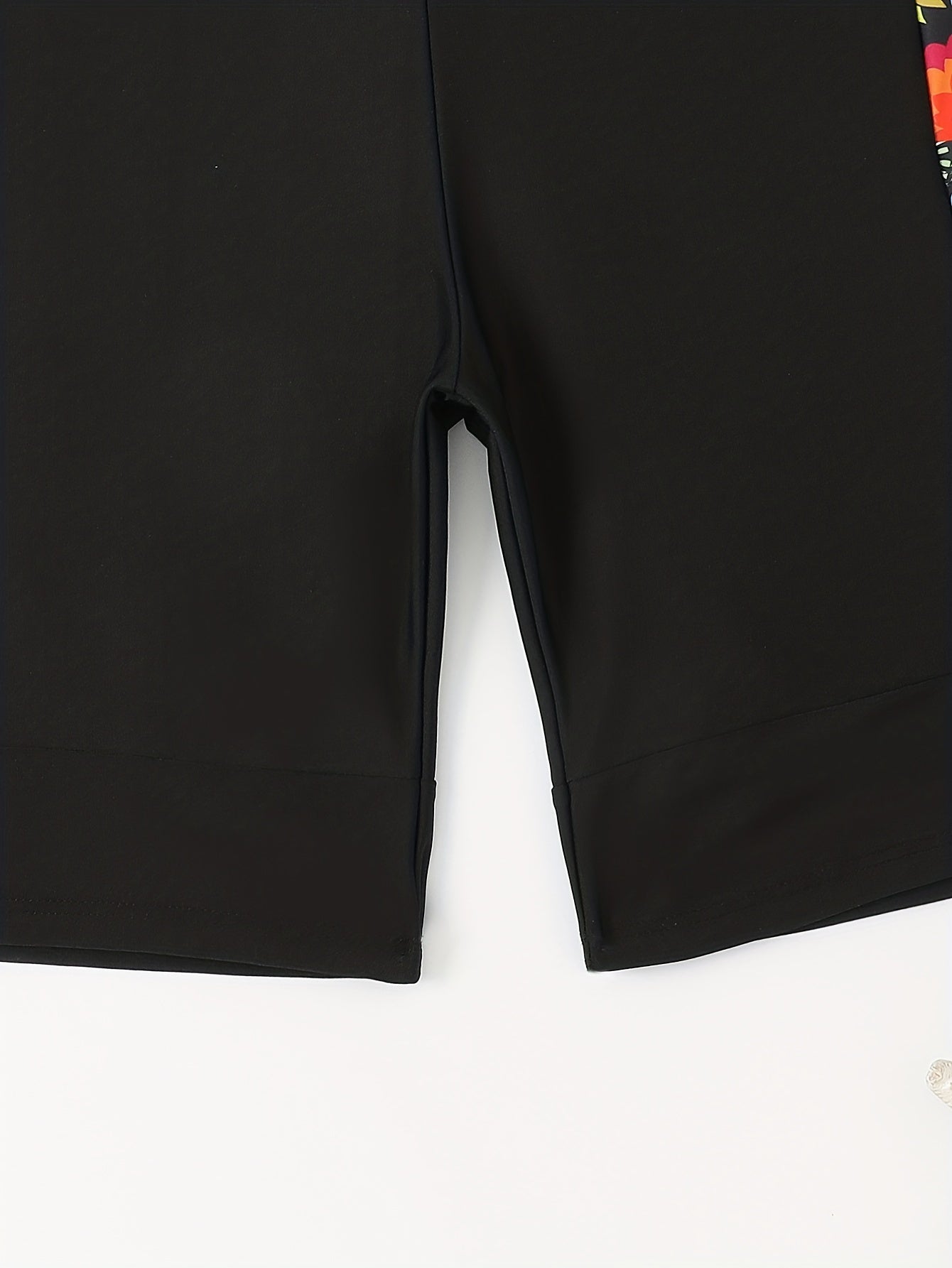 Women's Plus Size Floral Print Seamless Biker Shorts with Pockets