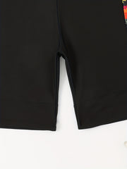 Women's Plus Size Floral Print Seamless Biker Shorts with Pockets
