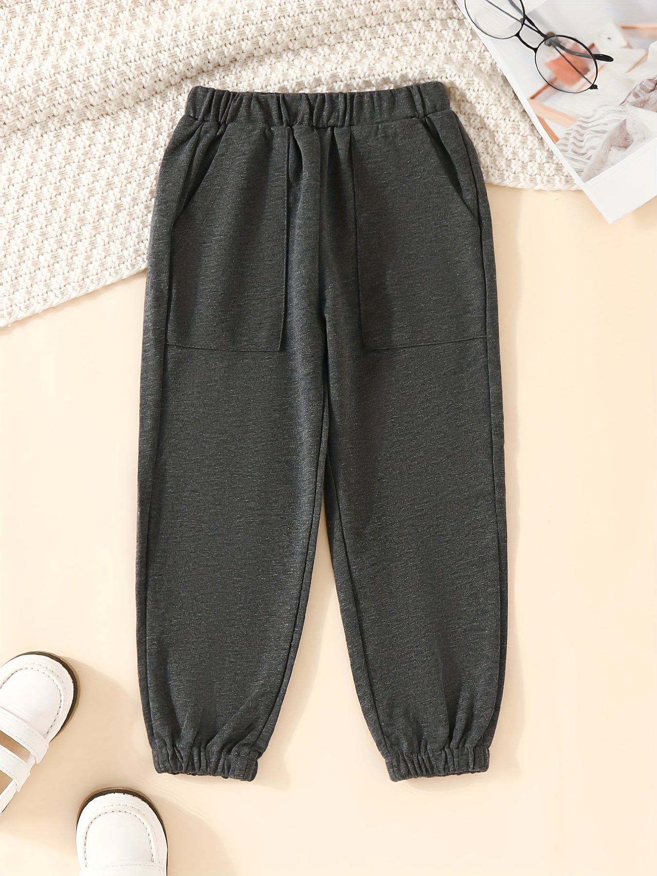 Boys' Casual Solid Sports Trousers