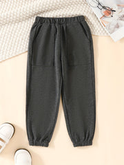 Boys' Casual Solid Sports Trousers