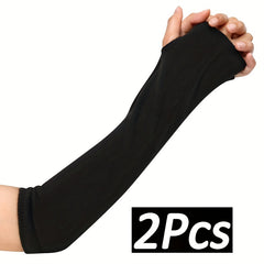 Punk Striped Knitted Gloves Elastic Fingerless Gloves for Women Men