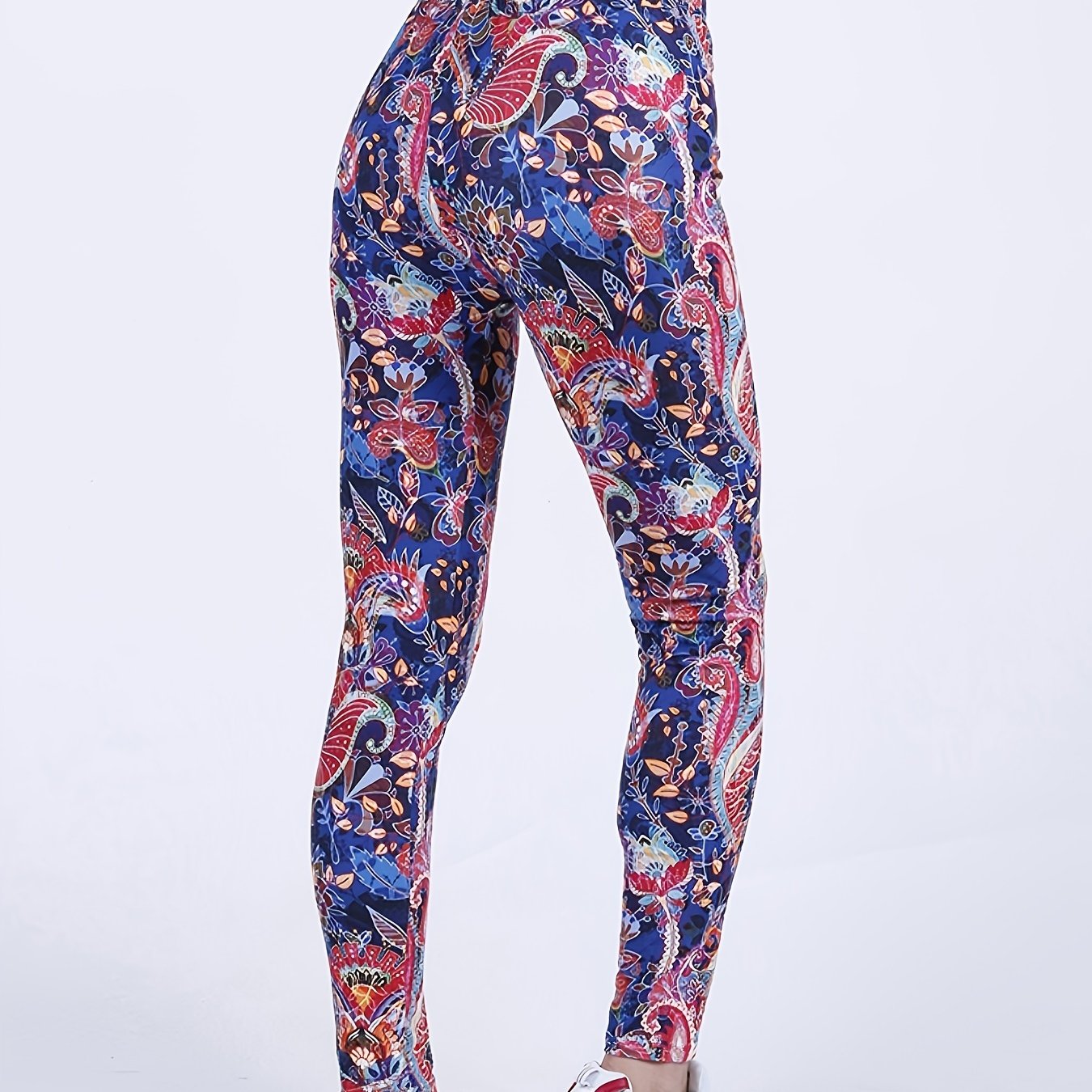 Graffiti Print Skinny Leggings High Waist Yoga Leggings