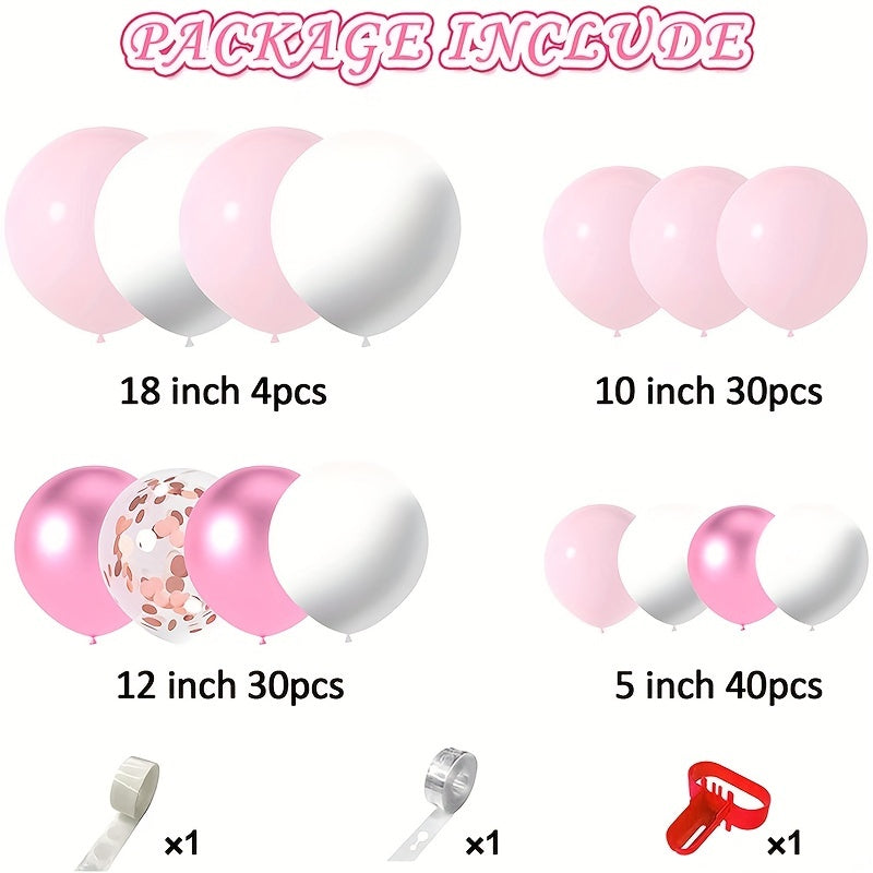 147pcs Pink Balloon Chain Set for Girls Party Wedding Decoration