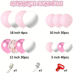 147pcs Pink Balloon Chain Set for Girls Party Wedding Decoration
