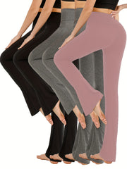 Women's High Waist Flare Pants Tummy Control Yoga Bell Bottom Active Wear