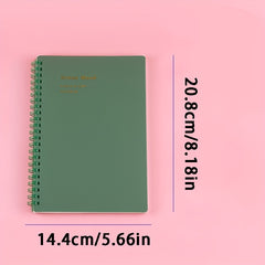 160 Pages Minimalist Coil Notebook for Students & Office Use