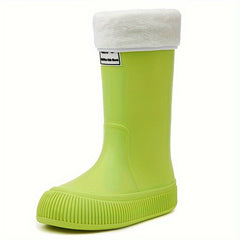 Women's Waterproof Rain Boots High Tube Warm Work Shoes