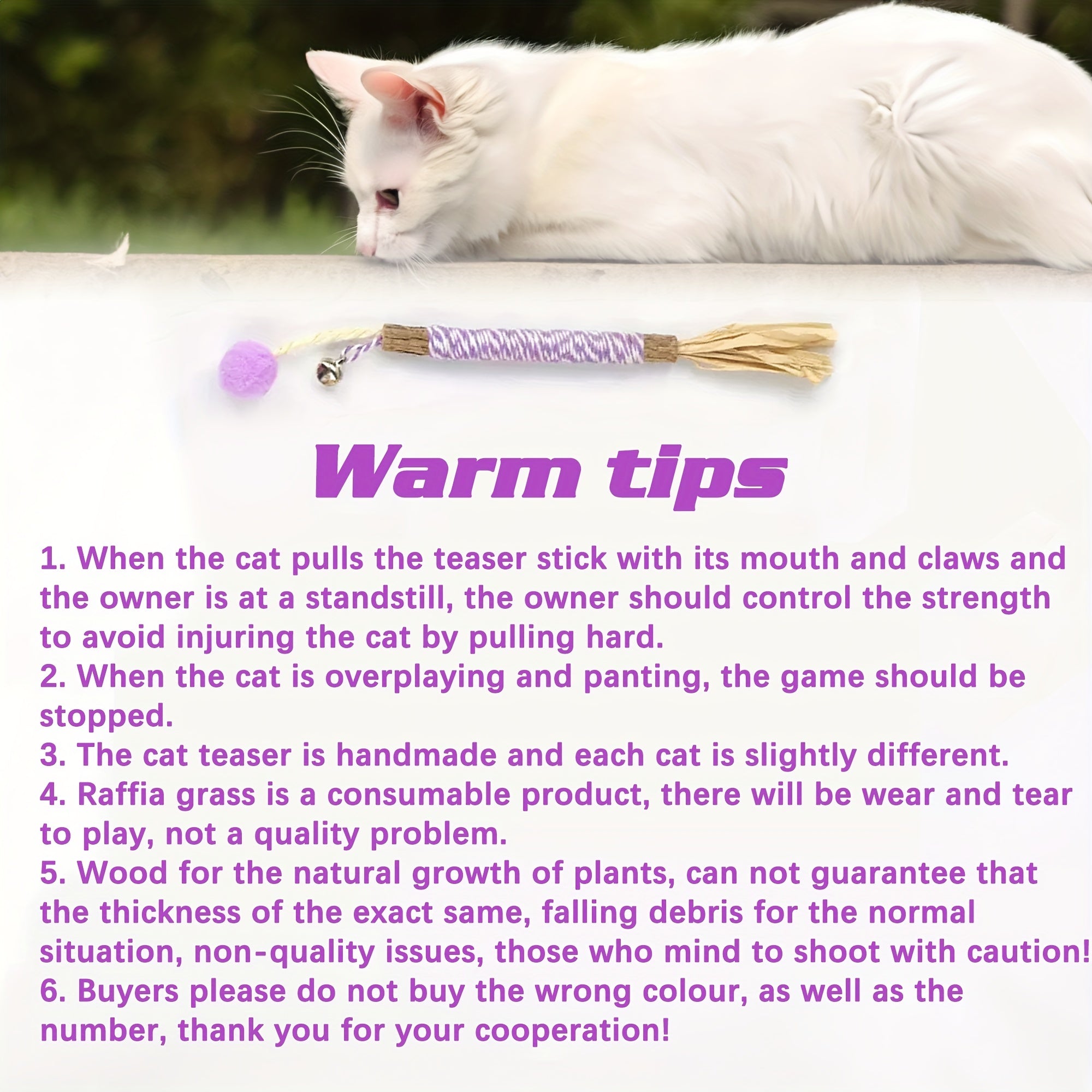 Catnip Teething Stick Cat Toy with Ball and Bell