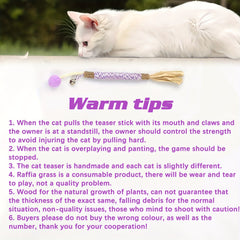 Catnip Teething Stick Cat Toy with Ball and Bell