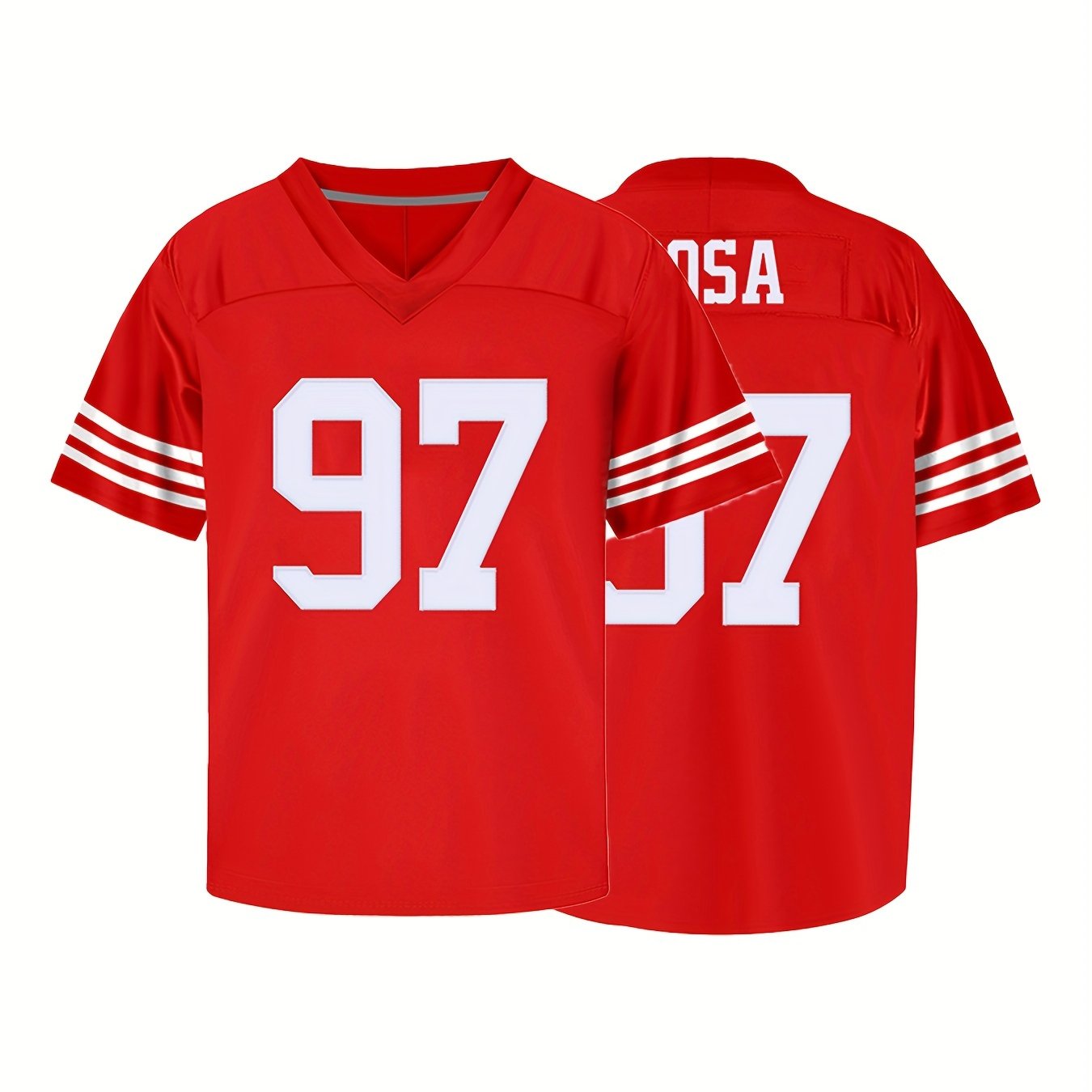 Boys Breathable 97 Rugby Jersey Athletic Slightly Stretch Short Sleeves