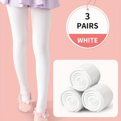 Girls Velvet Solid Stockings Leggings Tights Children Dress Pantyhose