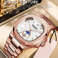 Classic Business Steel Strap Quartz Watch Waterproof Watch