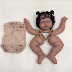 23 Inch Unfinished Hand Rooted Hair Doll Kit with Dark Brown Skin Tone