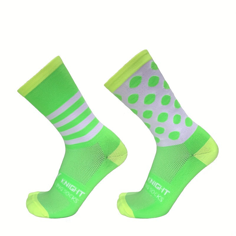 Men's Professional Stripes Dots Socks Nylon Outdoor Cycling