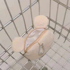 Cartoon Bear Coin Purse Plush Keychain Pendant Storage Bag