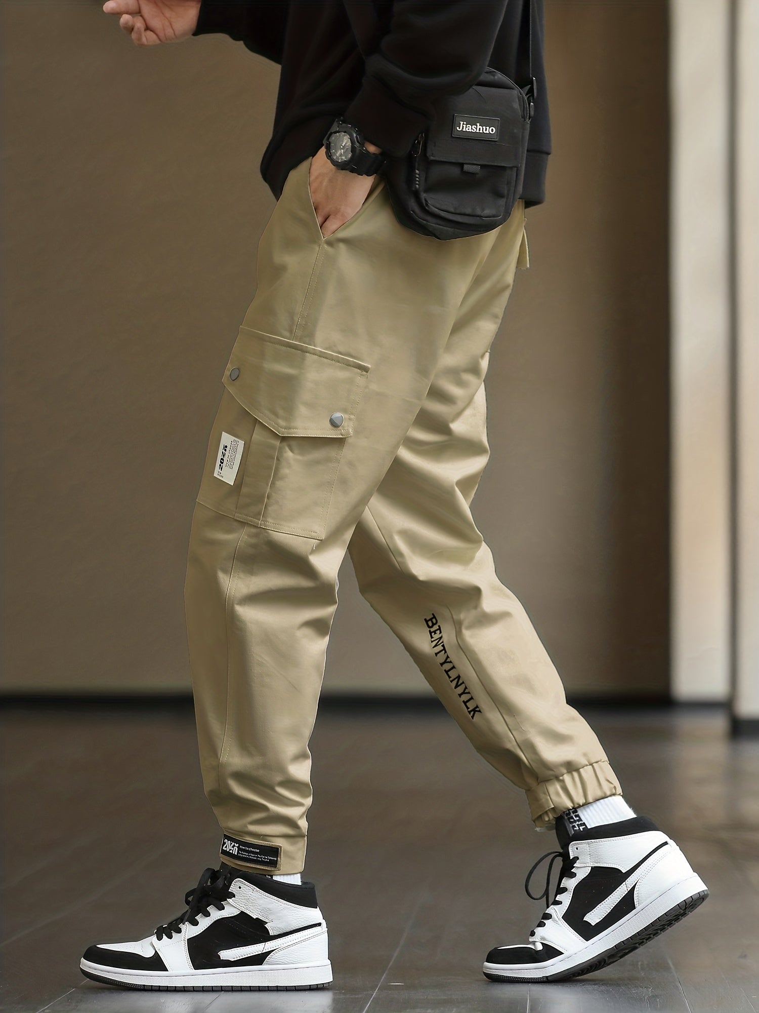 Men's Drawstring Cargo Pants Big Pockets