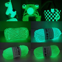 4pcs Glow In The Dark Yarn 50m DIY Arts Crafts Sewing Crocheting