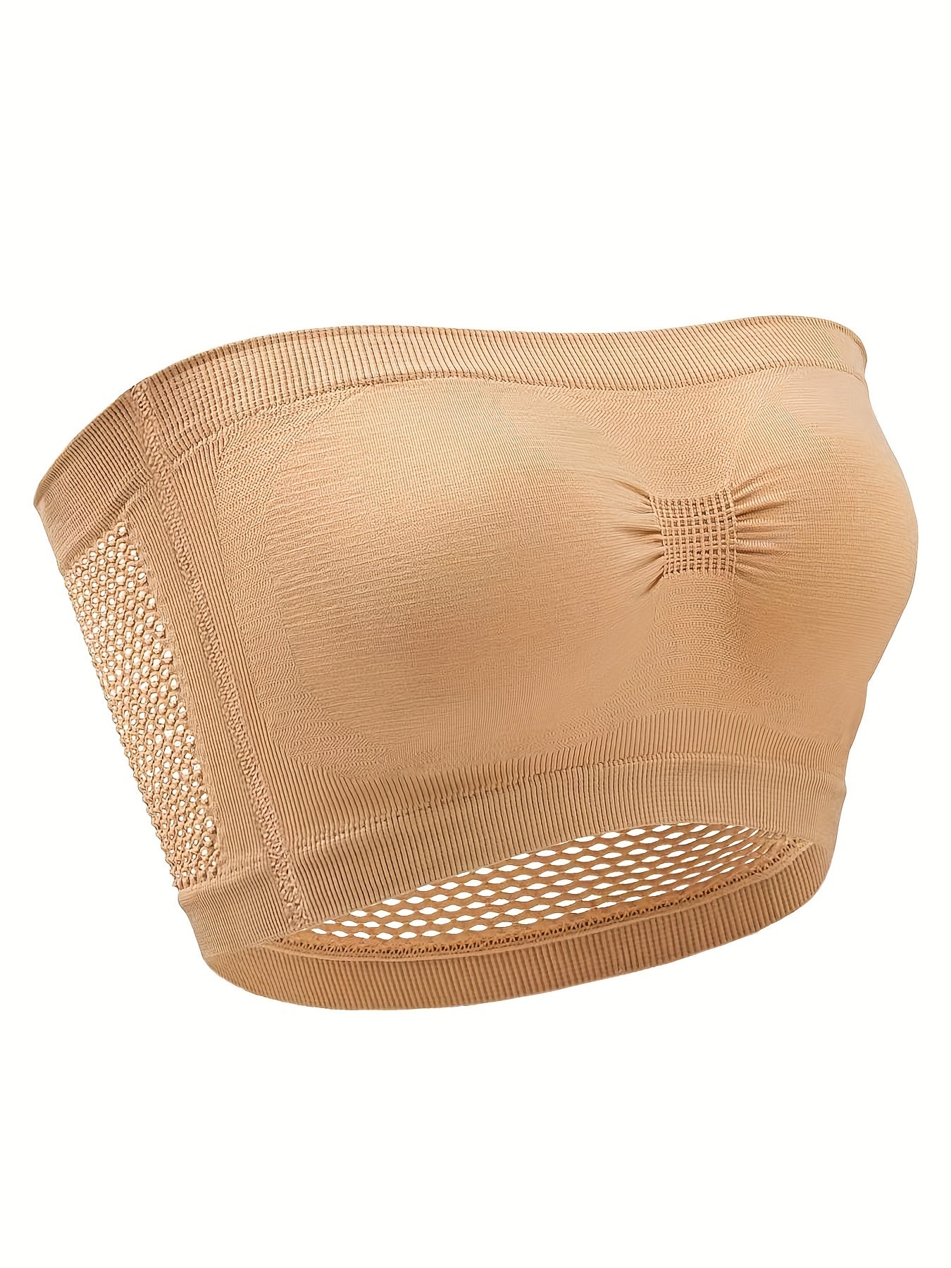 Solid Padded Breathable Tube Top Women's Plus Sexy Top Bra