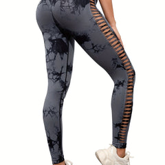 Tie Dye High Waist Sports Leggings Gym Yoga Pants