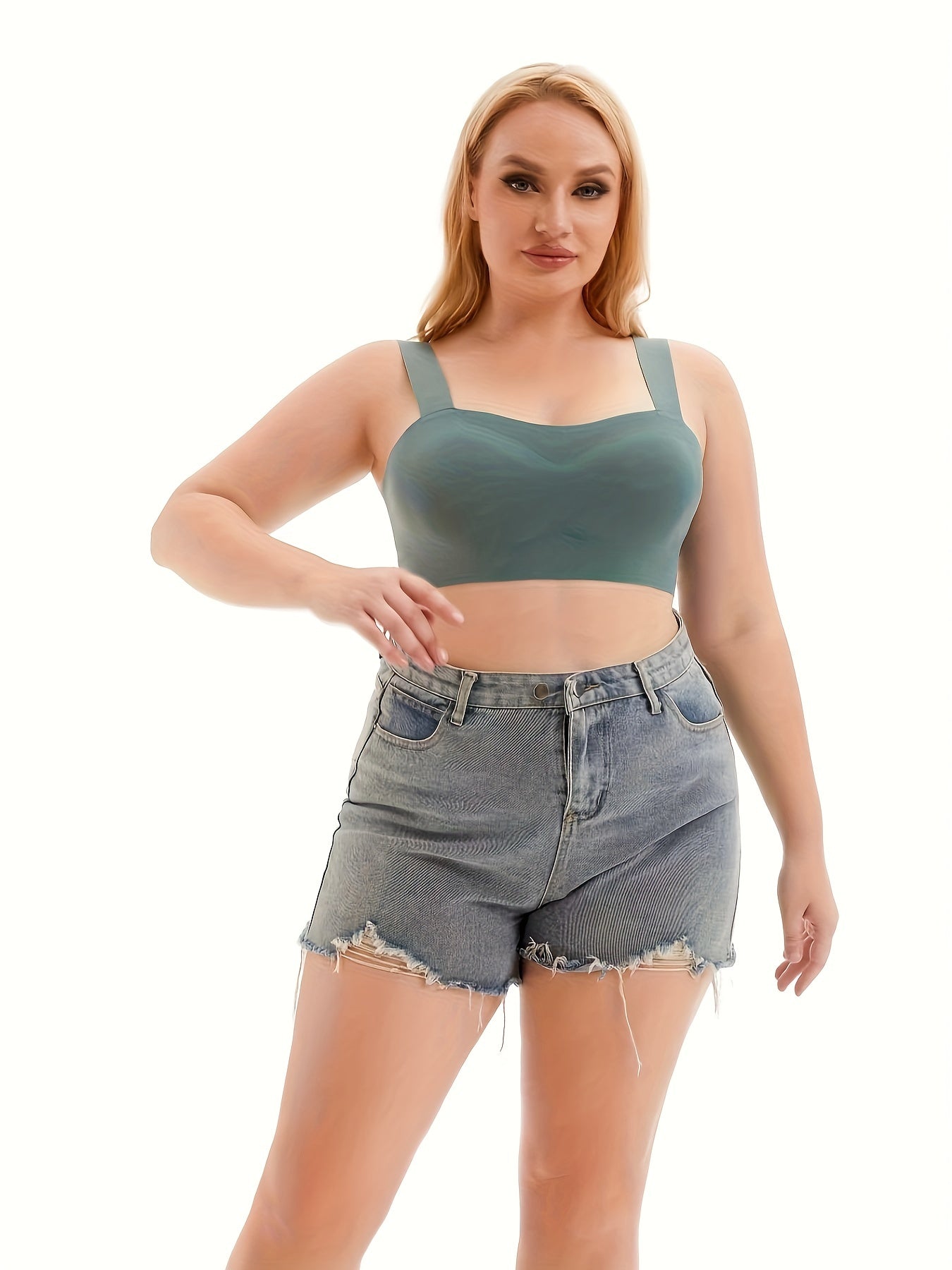 Women's Seamless Wireless Sports Bra Plus Size
