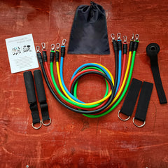 11pcs Resistance Band Set for Full Body Workouts Pilates Yoga Fitness