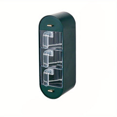 Wall-Mounted Spice Box with Lid, Moisture-Proof, 5-Grid Seasoning Storage
